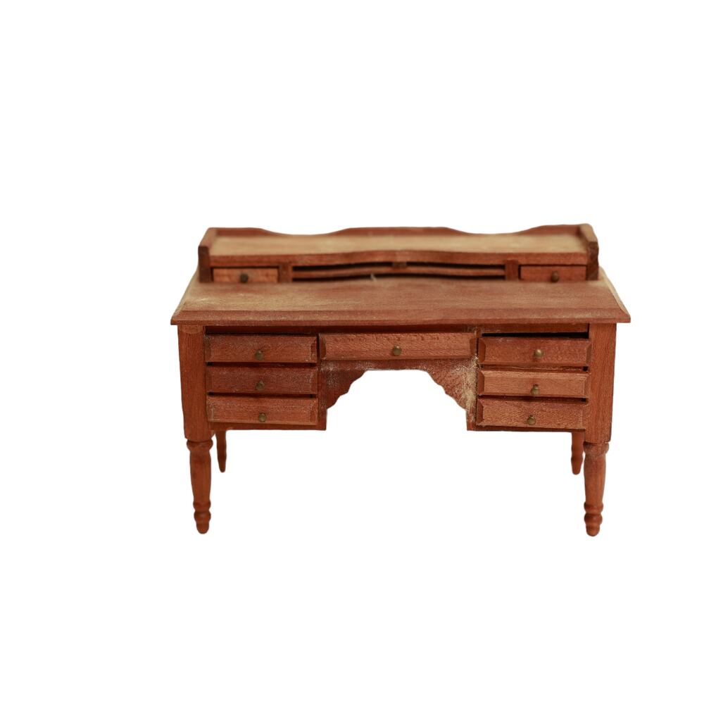 Reevesline‎ 1972 vintage wooden dollhouse furniture desk